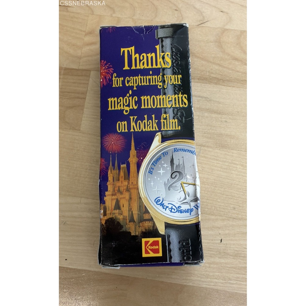 Vintage 1996 Walt Disney World 25th Anniversary Watch Kodak Promo NIB Castle